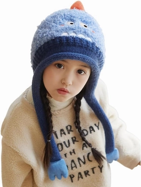 Knit Hats Winter Fleece Lining Skiing Winter Caps for Boys Girls Cute Animal Character with Warm Ear Flap