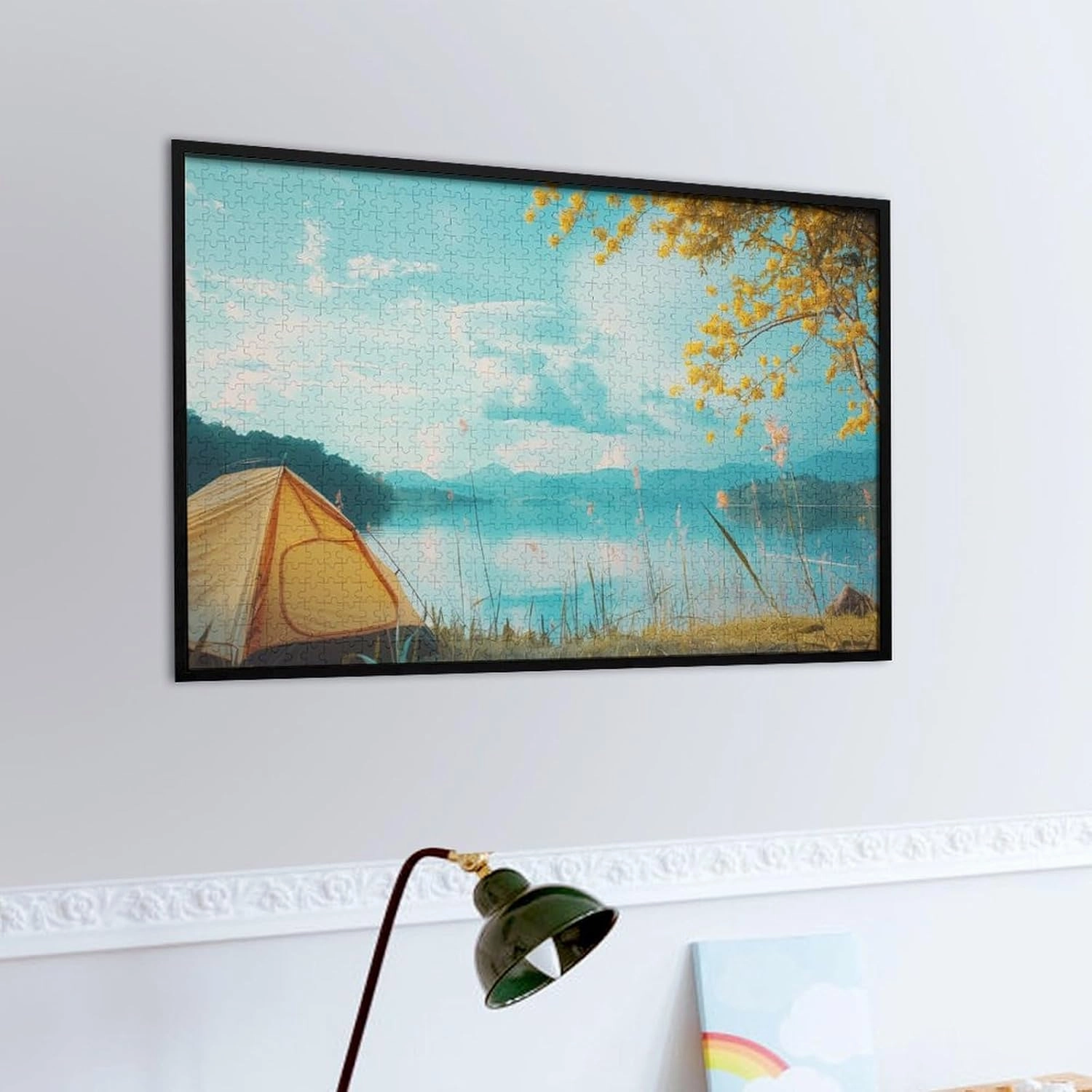 Lakeside Camping 1000 PCS Puzzle Fun and Challenging Activity and Artwork of Wooden Jigsaw Puzzle for Adults and Families