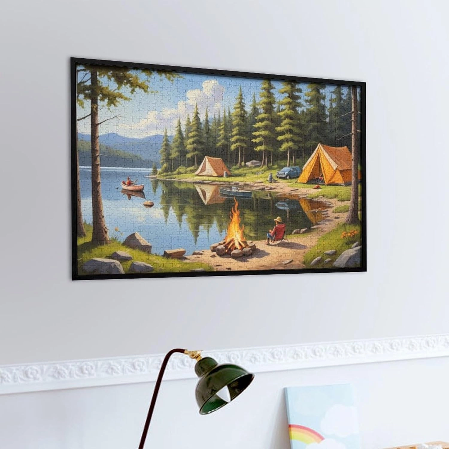 Lakeside Camping Impossible Puzzle for Adult and Kids Hard Challenge Puzzle Recycled 1000 PCS Jigsaw Puzzles Challenging Game Home Decor Birthday Party Gift
