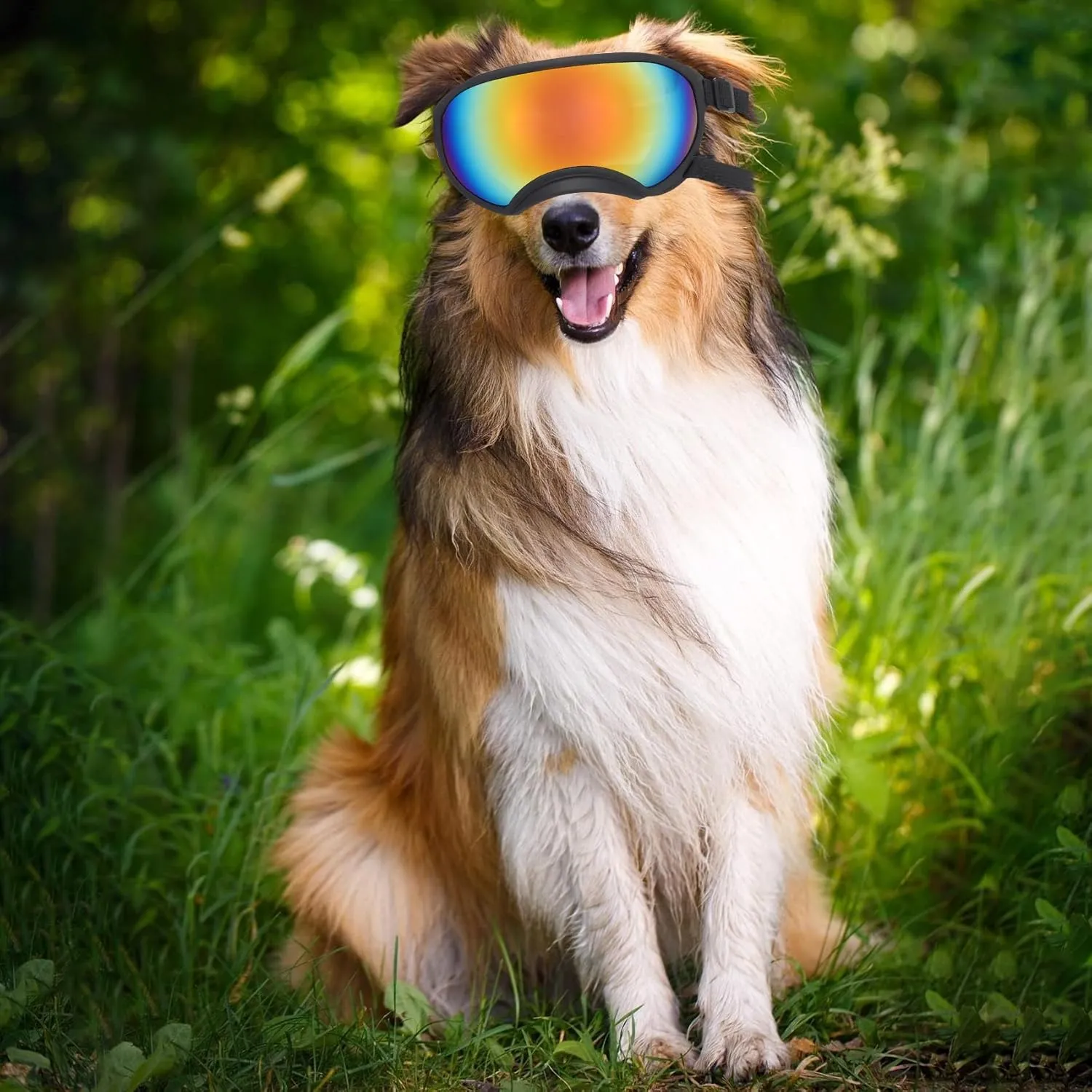 Large Dog Sunglasses, UV Protection Pet Goggles with Adjustable Strap for Large and Medium Dogs