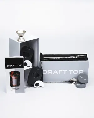 Large Gift Box – Topless Can Opener Set For Beer & Cocktail Lovers – Includes 2 Draft Top Lift Universals, Cocktail Tools, Can Covers & More – Perfect For Holidays, Tailgates, & Parties
