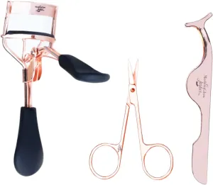 Lash Application Set of 3 pcs by Modern Glow Lashes Applicator Scissors & Eyelash Curlier (Set)