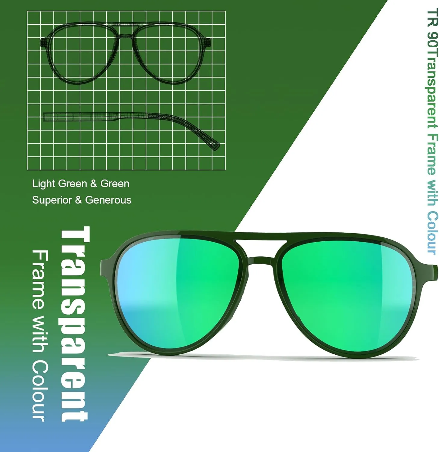 Lasiyanor Lightweight TAC Polarized Tinted Classic Vintage Retro 70s Sunglasses, TR-90 Frame for Women Men, UV 400 Protection