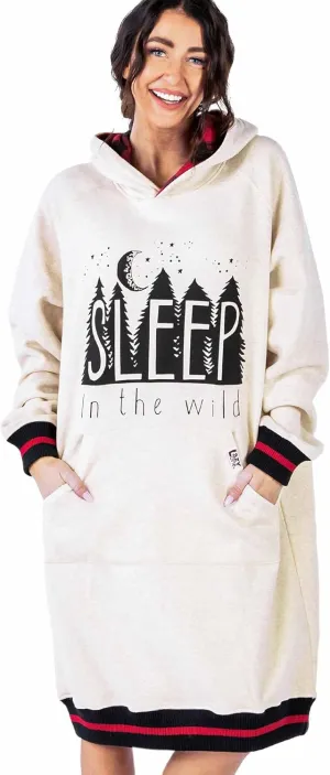 Lazy One Oversized Hoodie Sweatshirt, Comfortable Sleepwear, Sweater Dress for Women