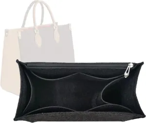Lckaey Onthego PM MM GM Purse Organizer Handbag Insert for Tote Bag Organizer Purse Organizer1080black-L