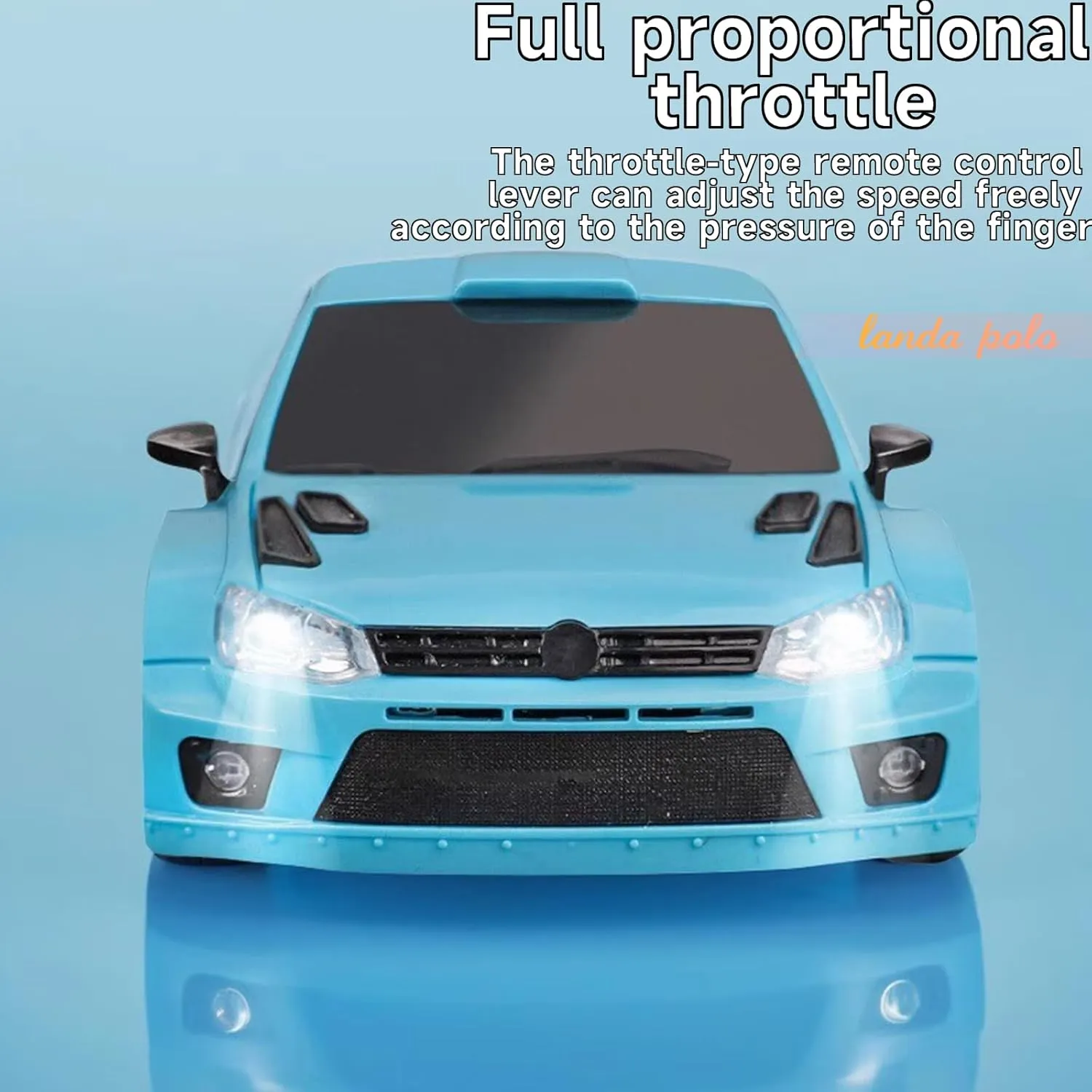 LD2801 1/28 Mini RC Drift Car GTR 2.4GHz 4WD RTR with 4PCS Drift Tires Racing Radio Control Cars (Blue2)