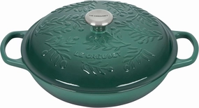 Le Creuset Olive Branch Collection Enameled Cast Iron Signature Braiser, 3.5 qt., Artichaut with Embossed Lid