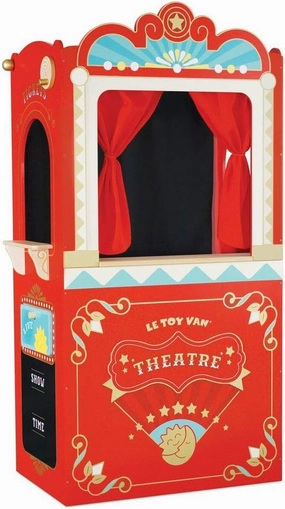 Le Toy Van - Wooden Educational Puppet Theatre | Kids Role Play Toy | Great As A Gift - Suitable for 3 Years   (TV333)