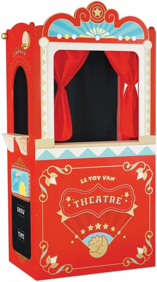 Le Toy Van - Wooden Educational Puppet Theatre | Kids Role Play Toy | Great As A Gift - Suitable for 3 Years   (TV333)