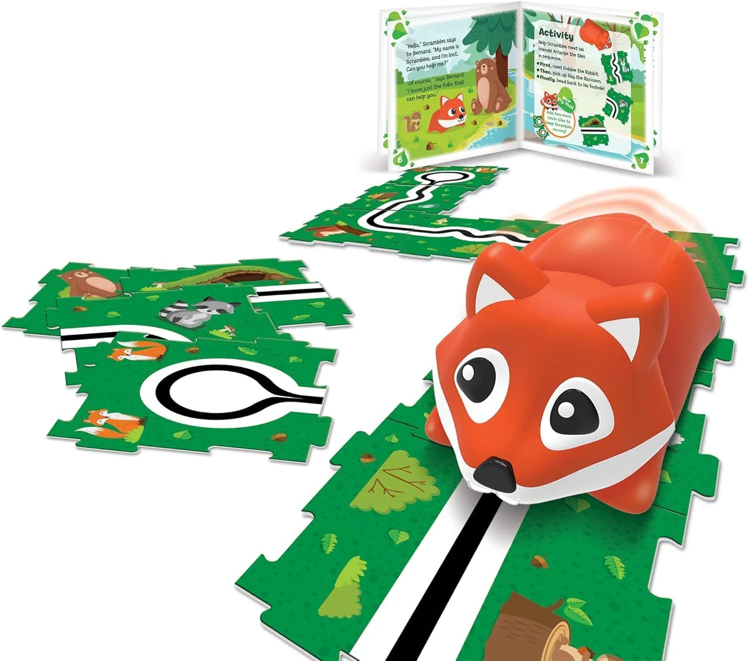 Learning Resources Coding Critters Go Pets Scrambles the Fox, Screen-Free Early Coding Toy For Kids, Interactive STEM Coding Pet, 14 Pieces, Ages 4 