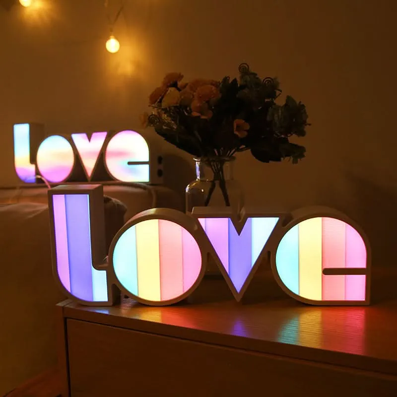 LED LOVE Light Box – Romantic Decor