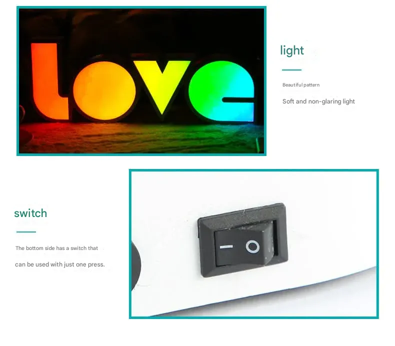 LED LOVE Light Box – Romantic Decor