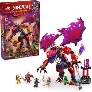 LEGO NINJAGO Thunderfang Dragon of Chaos Building Toy for Kids Ages 8  - Dragon Rising Playset with 6 Minifigures and Poseable Dragon Figure - Birthday Gift Idea for Boys and Girls - 71832