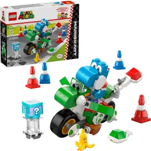 LEGO Super Mario: Mario Kart Yoshi Bike - Building Toy Set for Kids, Boys and Girls, Ages 7  - Mario Kart Toy for Fans with Blue Yoshi - Gift Idea for Birthdays - 72031