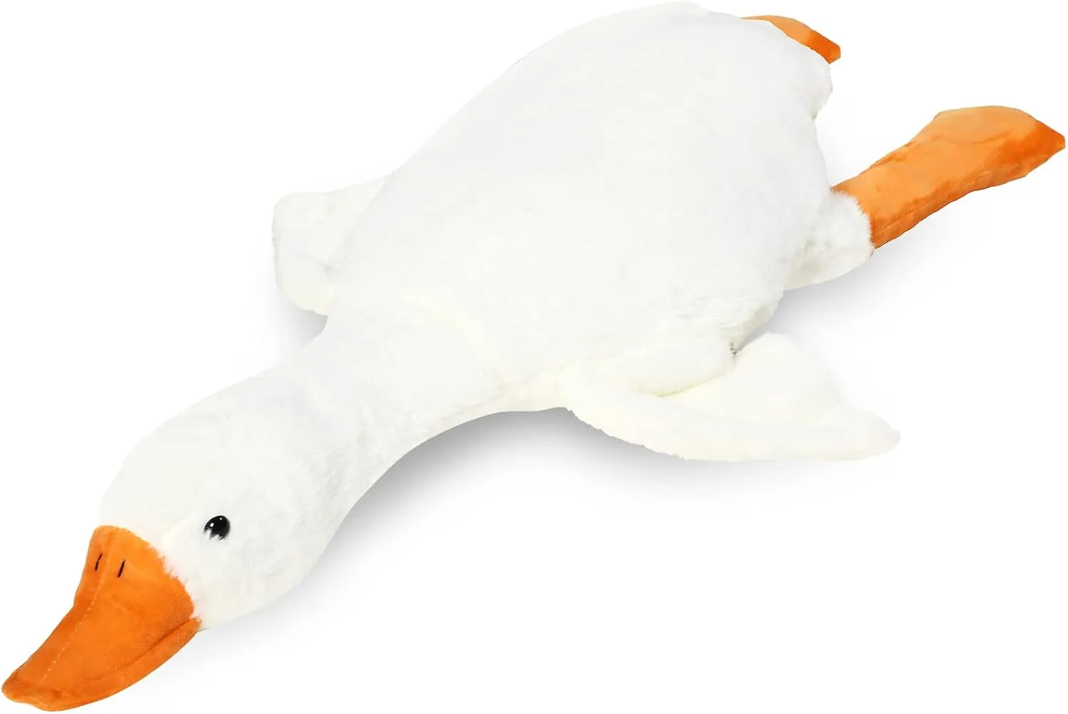 Lenwen 51.2 Inch Giant Goose Stuffed Animal Large Stuffed Duck Plush Toy Big Soft Duck Animals Cute Goose Pillow Birthday Party Gifts for Kids Boys Girls(White)