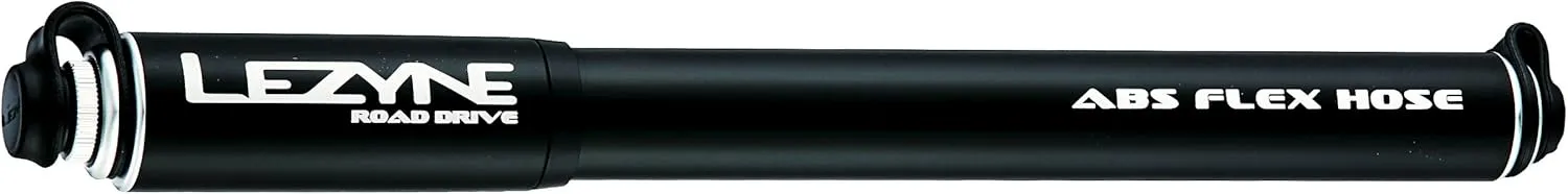 LEZYNE Road Drive Bicycle Tire Hand Pump, High Pressure 160psi, ABS Flex Hose, Presta & Schrader, Compact Bike Pump