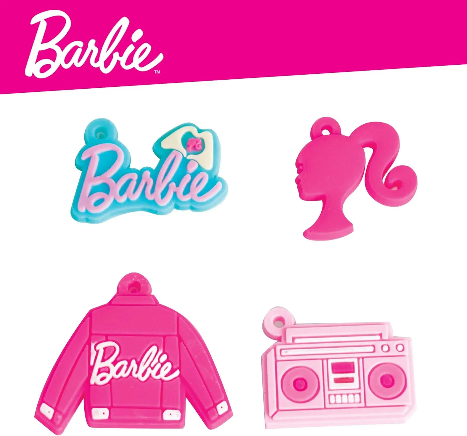LISCIANI Barbie Fashion Pink Handbag with Jewellery Creation Kit - Craft - Making Barbie Bracelets, Necklaces - Beads and Barbie Accessories Included - for Children Aged 5 and Above