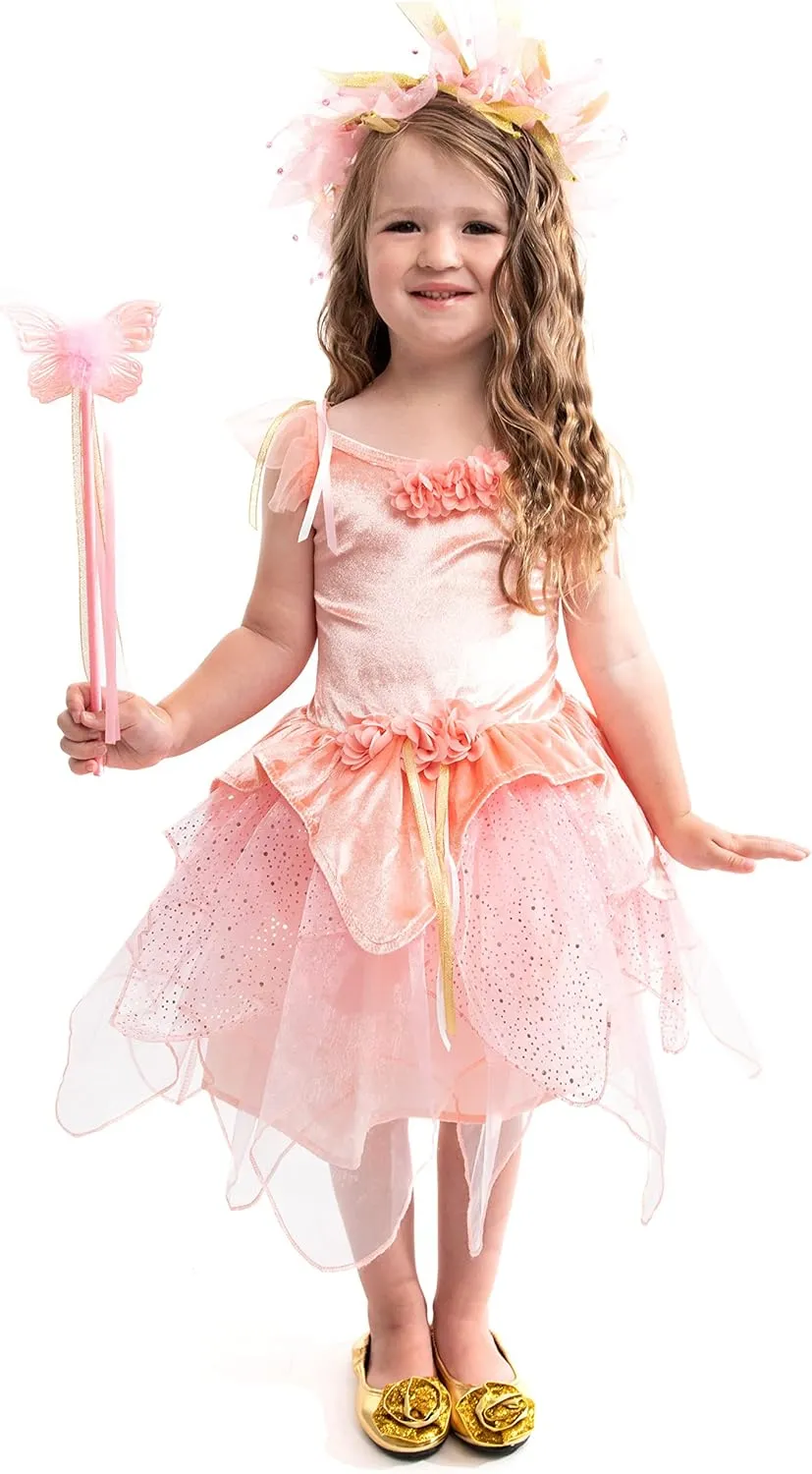 Little Adventures Fairy Princess Halo & Wand Child Accessory Set - Pretend Play and Party Accessories
