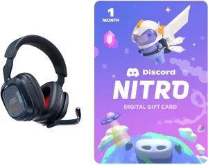 Logitech G Astro A30 Lightspeed Wireless Gaming Headset for Xbox   Discord Nitro 1-Month Subscription Gift Card [Digital Code] : - Blue