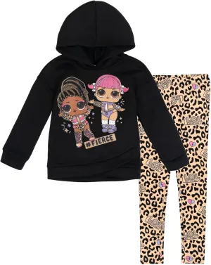 L.O.L. Surprise! Roller Sk8er Daring Diva Diva Girls Pullover Fleece Hoodie and Leggings Outfit Set Little Kid to Big Kid
