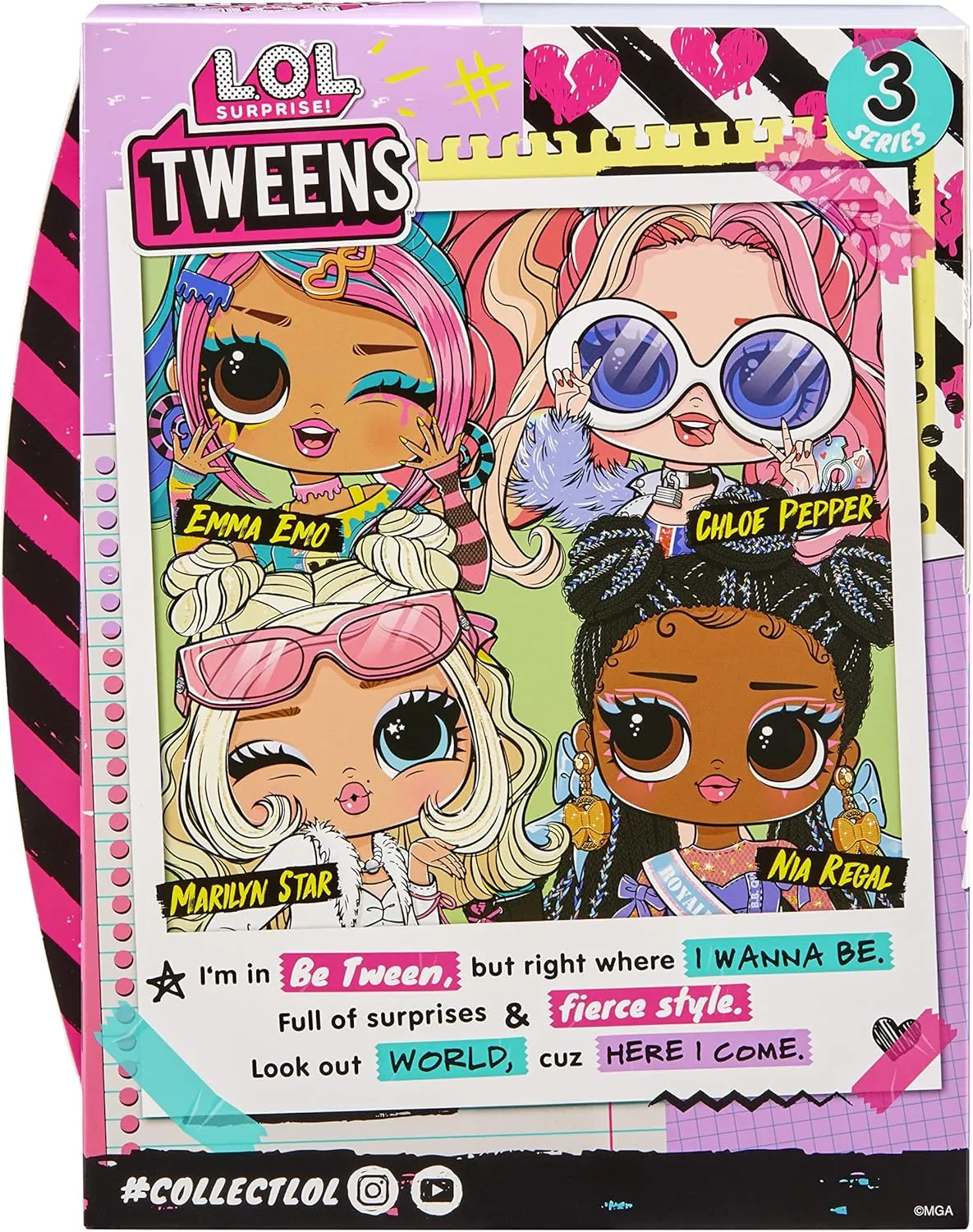 L.O.L. Surprise! Tweens Series 3 Emma Emo Fashion Doll with 15 Surprises Including Accessories for Play & Style, Holiday Toy Playset, Great Gift for Kids Girls Boys Ages 4 5 6  Years Old