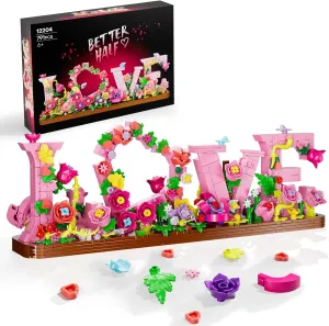 Love Collectible Flowers Building Set,791PCS Botanical DIY Kit,Artificial Flowers Plant Kit Toy for Adults Kids Girls & Boys,Wedding Home Decor Gift for Anniversaries,Graduation