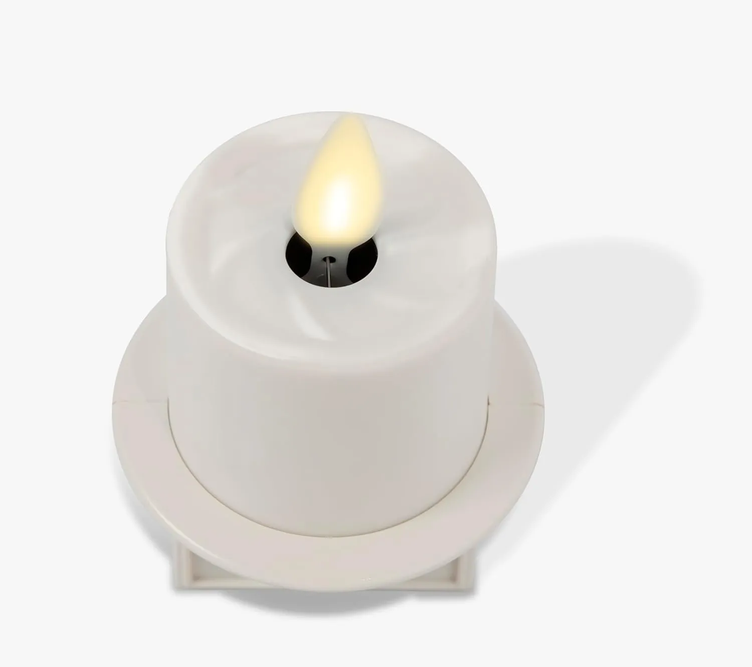 Luminara Flameless Candle White Nightlight with Motion Sensor - Plugin Night LED Light with Patented Real-Flame Effect Technology - Safe for Kids and Pets - Auto Dusk to Dawn