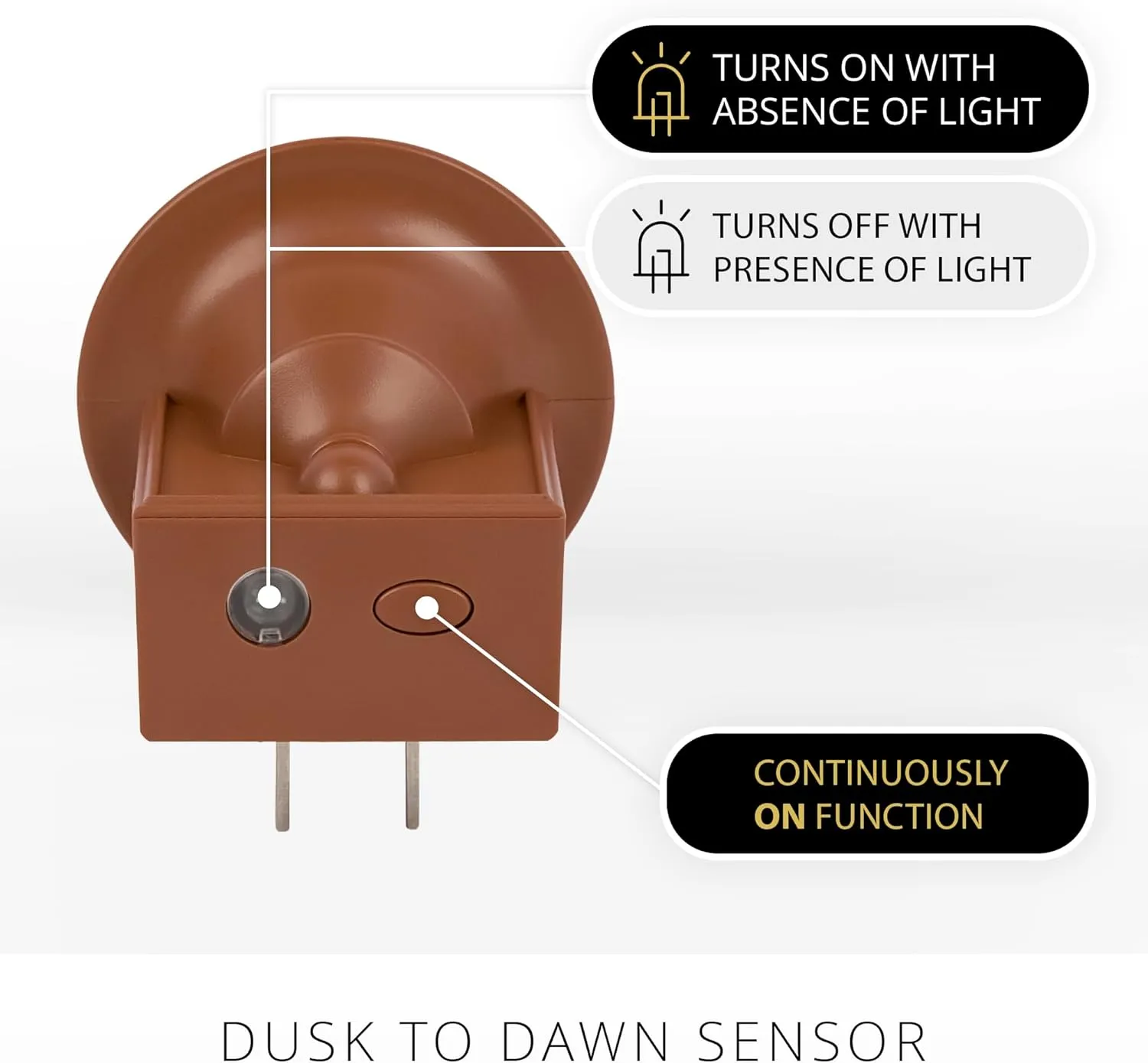Luminara Nightlight Flameless Candle, Baked Clay, Electrical Outlet Plugs w/Dusk Dawn Sensor Auto Switch On/Off for Home Safety, Window Decorative
