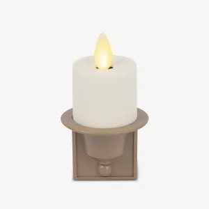 Luminara Nightlight Flameless Candle, TimelessTaupe, Electrical Outlet Plugs w/Dusk Dawn Sensor Auto Switch On/Off for Home Safety, Window Decorative