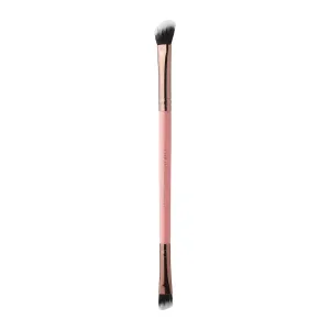 Luxie Rose Gold Nose Perfector Brush 182 - Dual-Ended Makeup Brushes for Contouring with Cream or Powder Products - Synthetic, Vegan Fibers - 1 pc