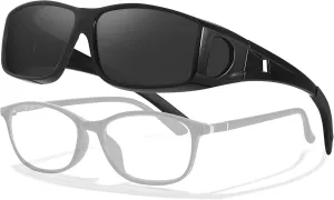 LVIOE Over Glasses Sunglasses Wrap Around Polarized Sunglasses for Men Women Fit Over Prescription Glasses with UV Protection