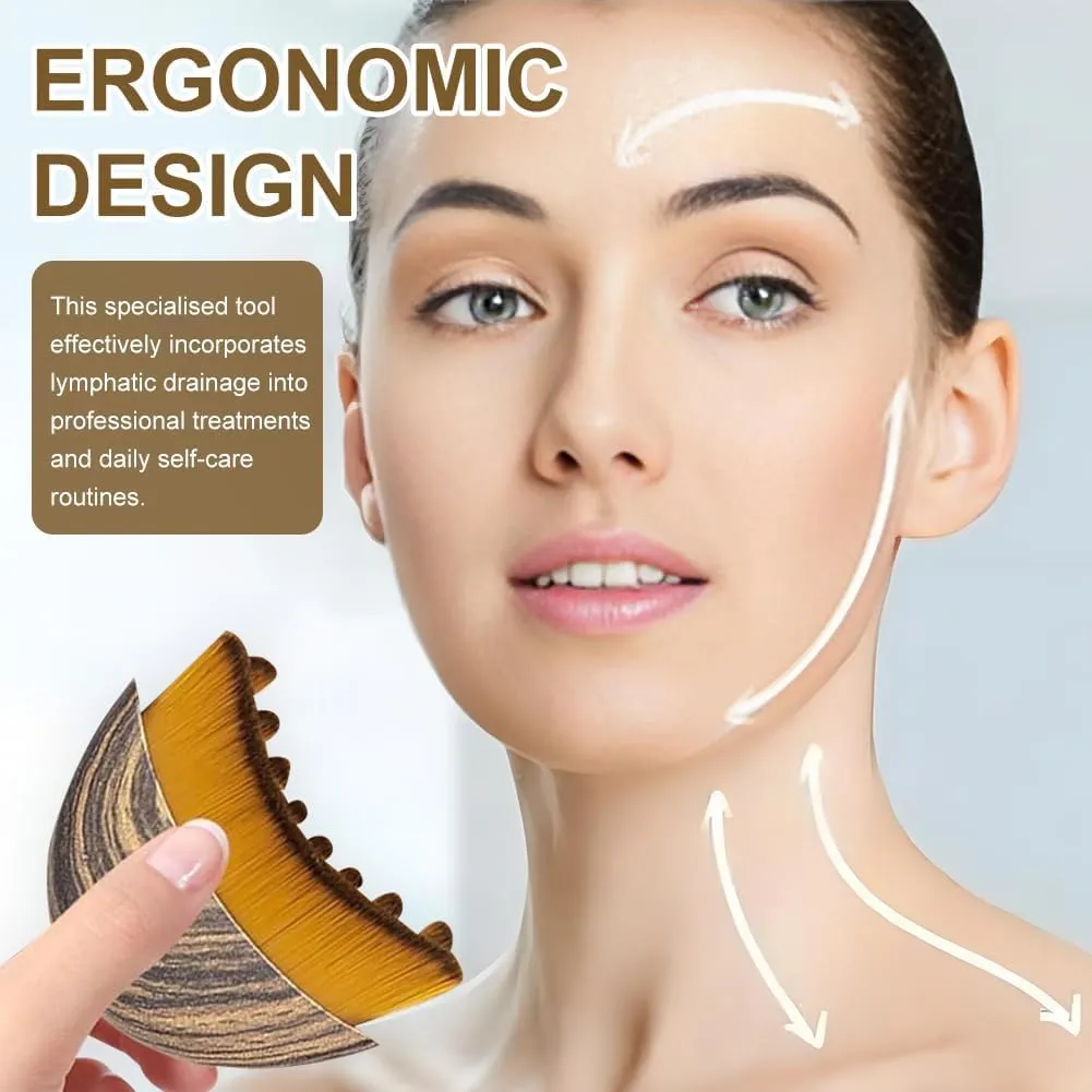 Lymphatic Contour Face Brush, Dry Brushing Face Brush, Lymphatic Drainage Massager for Face, Chin & Jawline Sculpting,Ergonomically Designed to Fit The Skin Precisely and Relieve Fatigue (2 PCS)