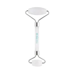 M-61 Clear Quartz Face Roller - Dual-ended de-puffing natural clear quartz facial tool that stimulates circulation and decreases inflammation