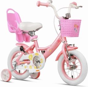 Maggie Girls Bike, 12-20 Inch Kids Bike for 2-13 Years Old Children, Princess Style Kids Bicycle with Doll-Seat & Basket & Training Wheels, Multiple Colors