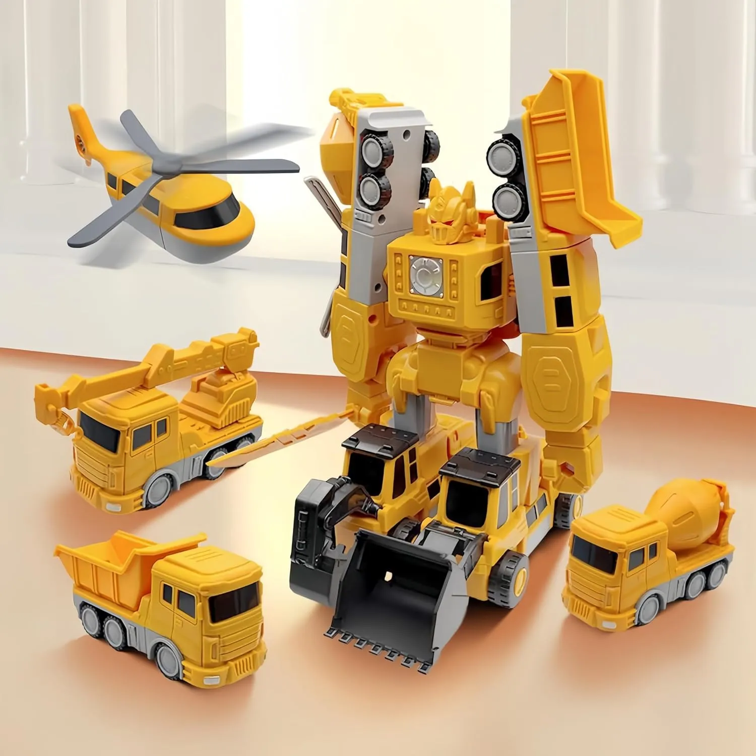 Magnetic Transform Engineering Car Assembled Toys with Storage Box, Magnetic Cars and Trucks for Kids, Magnetic Blocks for Toddlers,Outdoor Activities for Kids Ages 3-5 4-8