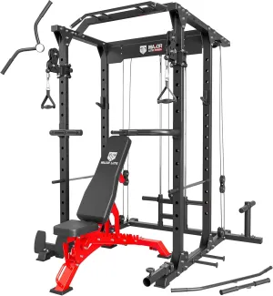 MAJOR FITNESS PLM03 Power Rack - 1400LBS Home Gym with Cable Crossover, Pull-Up Bar & Landmine, Strength Training Equipment