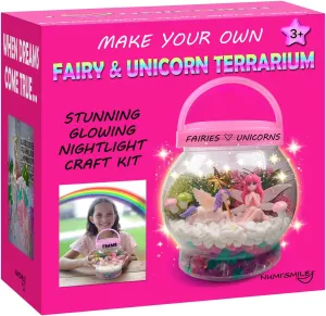 Make Your Own Light-Up Fairy & Unicorn Terrarium Arts and Crafts for Kids, Fairy Gifts for Girls Ages 4 5 6 7 8 9 10 Years, Best DIY Art Set, Unicorns Gifts & Little Girls Fairy Toys Birthday Present
