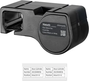 MakeID All-Weather PET Label Cartridge for Indoor/Outdoor Component and Equipment Labeling, Safety Identification, Asset Tracking, Electrical Labeling - for D50 Label Printer