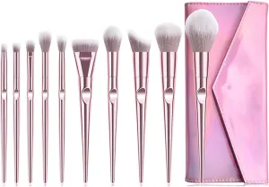 Makeup Brushes Sets 10Pcs Makeup Brushes Portable Pink Make Up Set Foundation Powder Contour Eye Liner Blending Beauty Cosmetic Tool Kit Beauty Tool