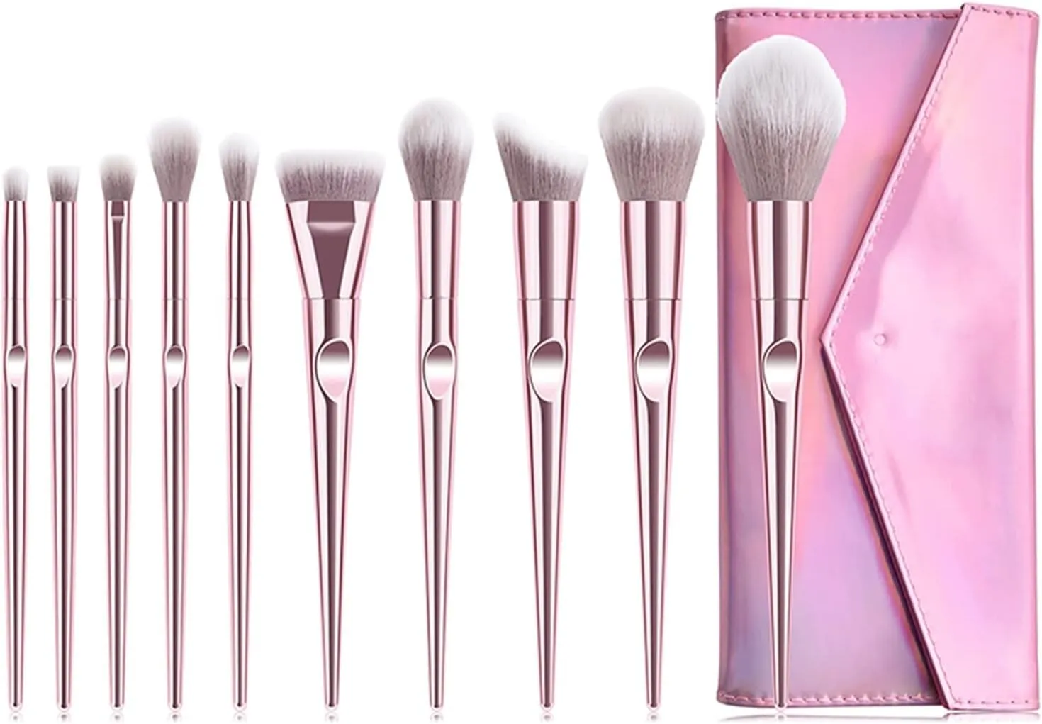 Makeup Brushes Sets 10Pcs Makeup Brushes Portable Pink Make Up Set Foundation Powder Contour Eye Liner Blending Beauty Cosmetic Tool Kit Beauty Tool