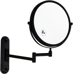 Makeup Vanity Mirror,Two-Sided Wall Mounted Beauty Mirror 3X Magnification Bathroom Mirror 360°Swivel Extendable Cosmetic Mirror,Black (Nero 8inch)