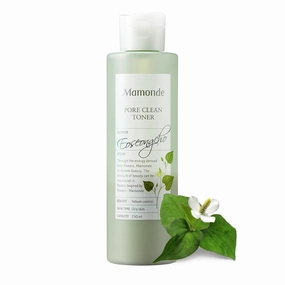 Mamonde Pore Clean Vegan Toner - Heartleaves for Minimizing Pores and Sebum Control, Daily Face Care for Oily, Acne-Prone, Dermatologically Tested, 8.45 Fl Oz.