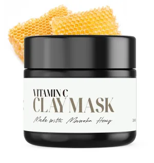 Manuka Honey Clay Mask with Vitamin C & Kaolin | Hydrating & Pore-Cleansing Face Mask for Smooth, Youthful Skin