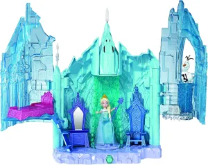 Mattel Disney Frozen Small Doll Elsa and Magical Lights Palace Playset