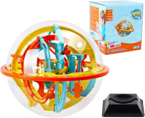 Maze Ball, 3D Interactive Maze Sphere Game (18cm,7.1’’) with 100 Obstacles Labyrinth Puzzle Ball Kids Education Toys Magical Brain Teasers Boy Gifts