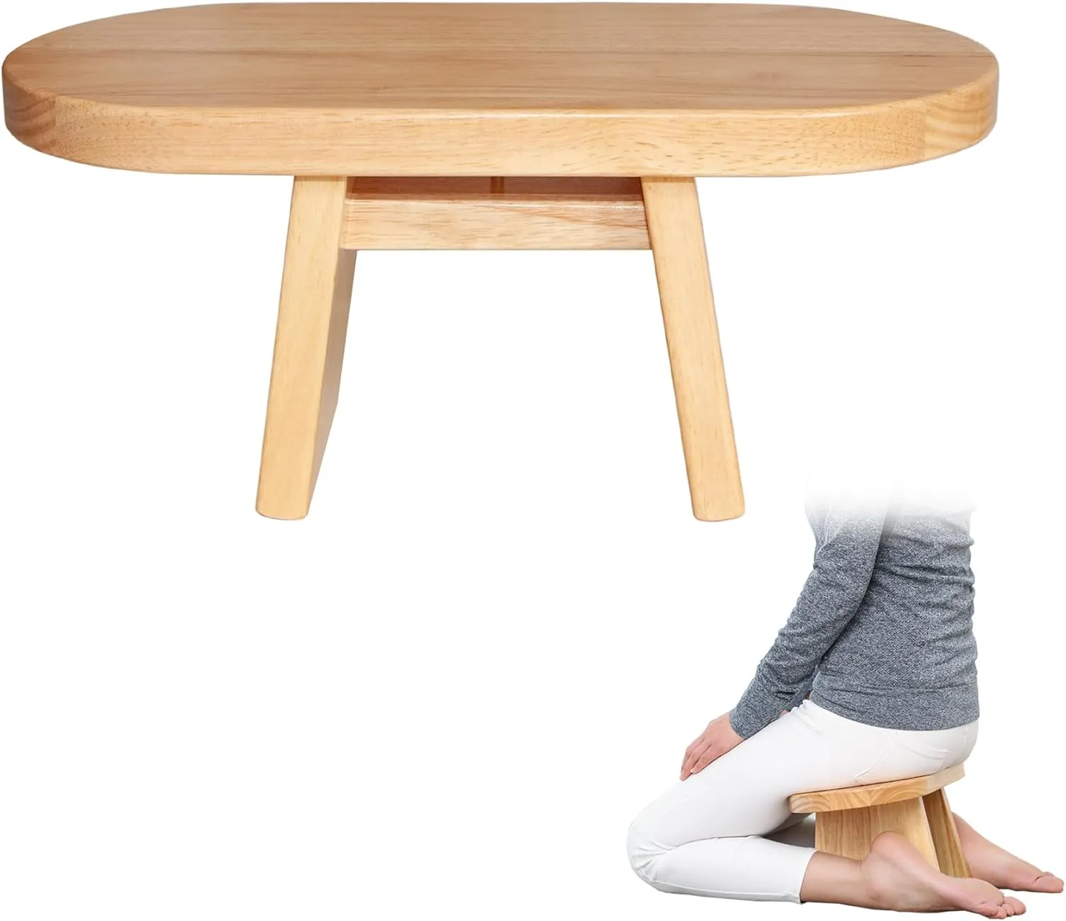 Meditation Bench. Meditation Stool Stable Design. Seiza Prayer Bench. Wooden Handcrafted.