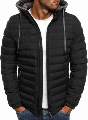 Men's Hooded Winter Coat Lightweight Packable Puffer Jacket Warm Full Zip Down Coat Snow Ski Jacket for Cold Weather