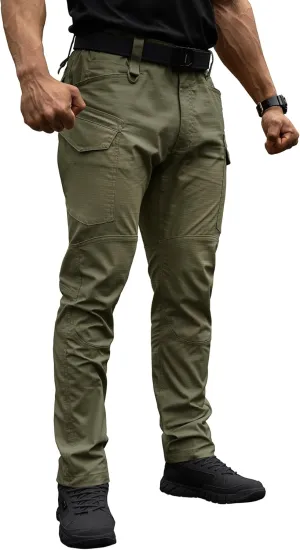 Men's Tactical Pants Flex Ripstop Cargo Trousers for Outdoor Hiking Work Casual Pants Large Capacity Clothing