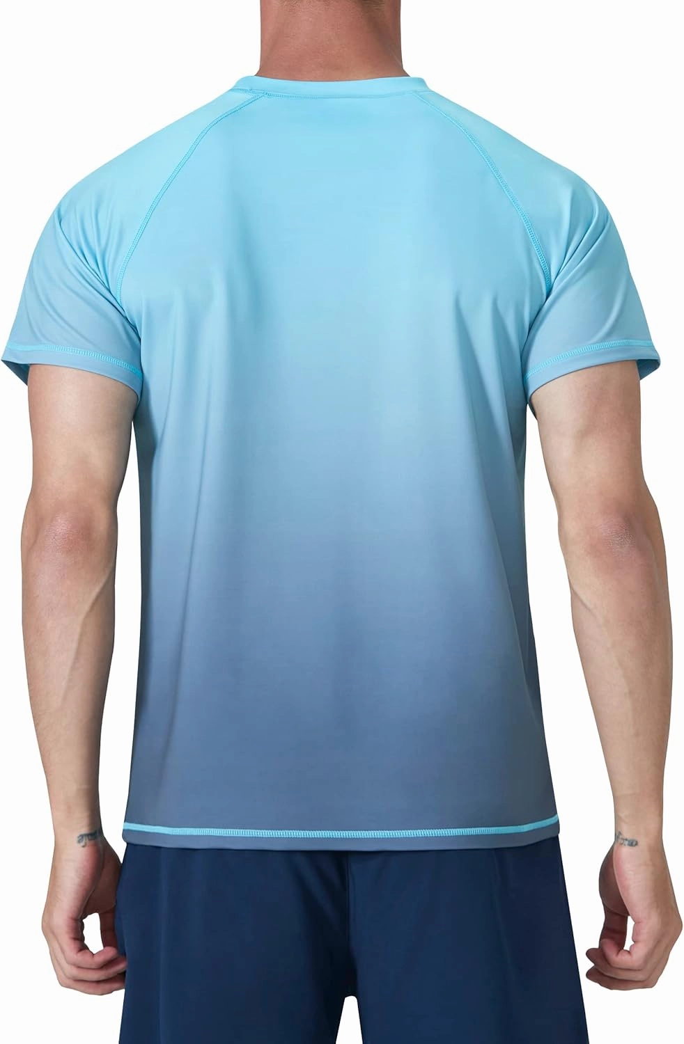 Mens Swim Shirts UPF 50  Sun Protection Quick Dry SPF Rash Guard Outdoor Beach Fishing T Shirts