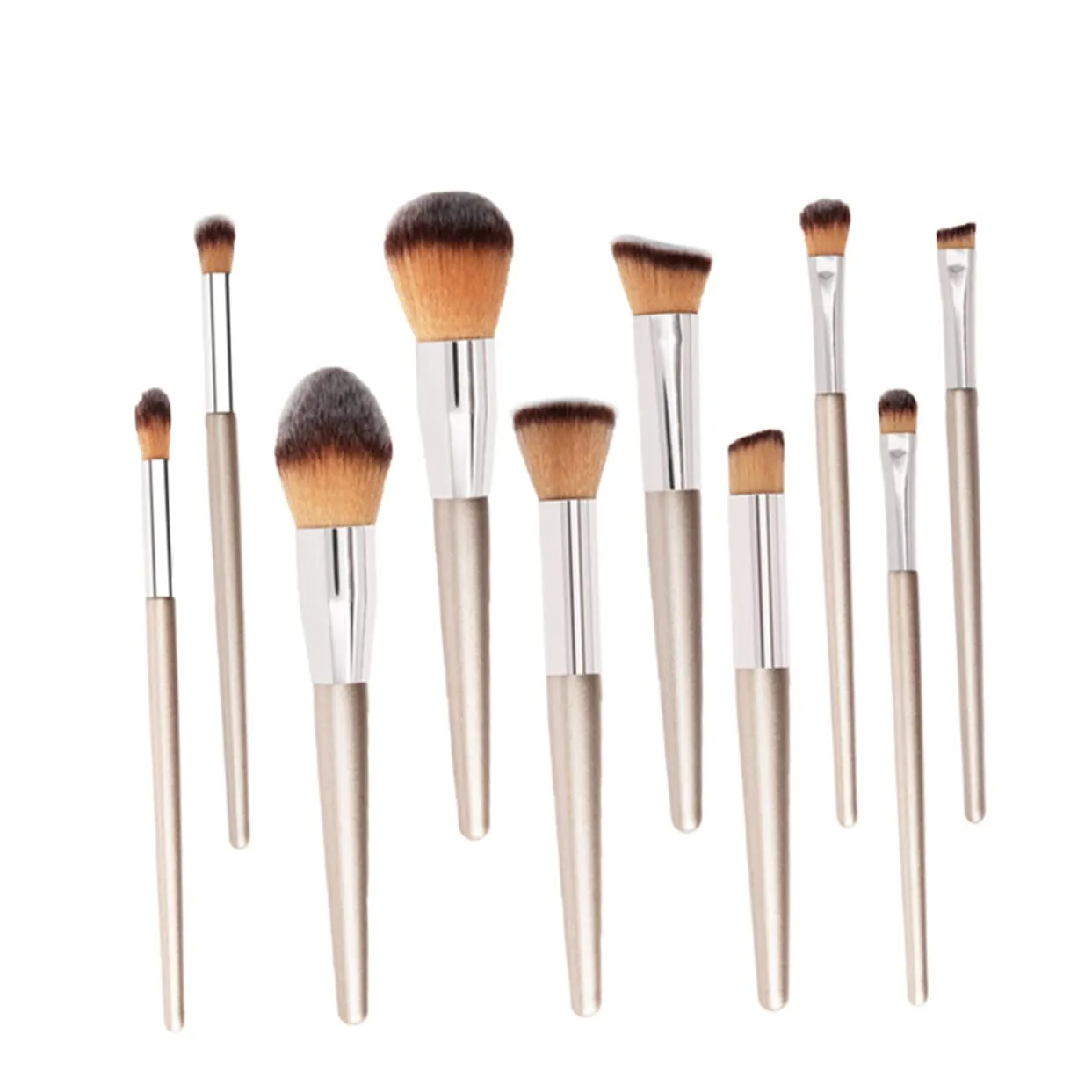 MERRYHAPY 10pcs Premium Makeup Brush Set Wooden Handles Makeup Tools for Women and Girls for Daily and Includes Essential Cosmetic Brushes for Application